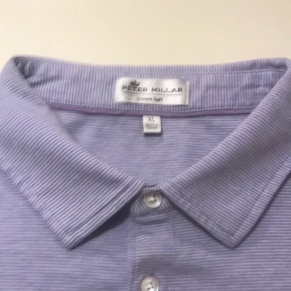 Peter Millar Crown Soft Cotton Silk Striped Polo Bandon Dunes - Picture 2 of 5